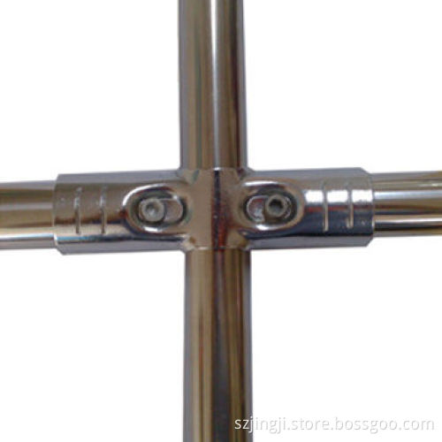 Rack Pipe Fittings, Made of SPCC Steel with Surface Chrome Plated Treatment